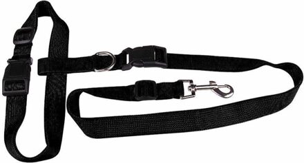 1Pcs Handsfree Hond Huisdieren Leiden Wandelen Running Jogging Verstelbare Riem Tractie Speciale Touw Taille Leash S9G7 scharlaken