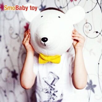 1Pcs Heldere Muur Mount Leeuw/Olifant/Giraffe Knuffels Kinderen Kinderkamer Muur Opknoping Home Decoratie Verjaardag 1stk beer