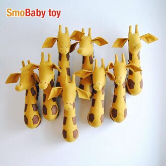 1Pcs Heldere Muur Mount Leeuw/Olifant/Giraffe Knuffels Kinderen Kinderkamer Muur Opknoping Home Decoratie Verjaardag 1stk giraffe