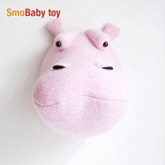 1Pcs Heldere Muur Mount Leeuw/Olifant/Giraffe Knuffels Kinderen Kinderkamer Muur Opknoping Home Decoratie Verjaardag Hippopotamus