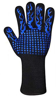 1Pcs Hittebestendige Handschoenen Brandvertragende Warmte-isolatie Handschoenen Magnetron Blauwe Fakkel Printen Handschoenen