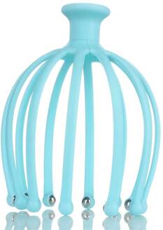 1Pcs Hoofd Massager Draagbare Hals Octopus Hoofdhuid Stress Relax Spa Healing Legering Gezondheidszorg Tool Body Hoofd Schoonheid accessoires blauw 2