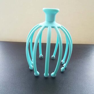 1Pcs Hoofd Stimulator Nek Massage Octopus Hoofdhuid Stress Relax Spa Healing Legering Gezondheidszorg Tool Body Hoofd Massage Schoonheid tool blauw