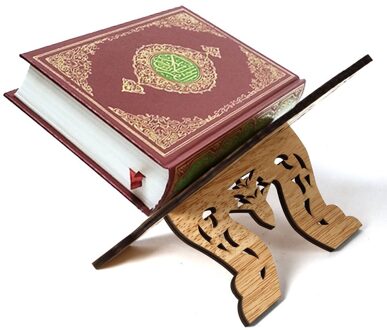 1Pcs Houten Eid Al-Fitr Islamitische Boek Plank Rack Bijbel Frame Kuran Koran Koran Heilige Boek Standhouder rehal Islam Woondecoratie