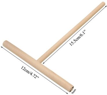 1Pcs Houten Hark Ronde Beslag Pancake Crêpe Strooier Keuken Diy Gereedschap Stok Thuis Keuken Tool Diy Restaurant Kantine Speciaal