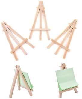 1Pcs Houten Mini Kunstenaar Schildersezel Houten Bruiloft Tafel Card Stand Display Houder Voor Party Decoratie 12.5*7Cm table-Top Ezels