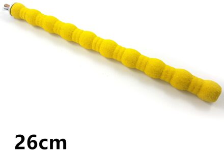 1Pcs Huisdier Vogel Speelgoed Papegaai Kauwen Slijpen Klauw Stand Zitstokken Kooi Valkparkiet Parkiet Kleurrijke Opknoping Stand Speelgoed Vogel Benodigdheden geel