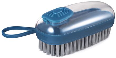 1Pcs Huishoudelijke Brush Cleaner Wasserette Borstel Multifunctionele Automatische Vloeibare Toevoeging Schotel Wassen Schoen Reinigingsborstel blauw A