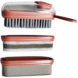 1Pcs Huishoudelijke Brush Cleaner Wasserette Borstel Multifunctionele Automatische Vloeibare Toevoeging Schotel Wassen Schoen Reinigingsborstel oranje B