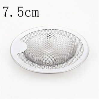 1Pcs Huishoudelijke Rvs Spoelbak Filter Zwembad Bad Badkamer Riool Afvoerputje Keuken Anti-Klomp Slakken Zeef Accessoires C 75mm