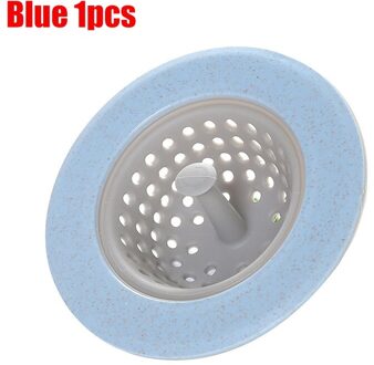 1Pcs Huishoudelijke Siliconen Sink Filter Garbage Collector Keuken Badkamer Trechter Riool Over Fitting Filter Cup En Filter blauw 1stk