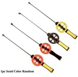 1PCS Ice Winter Hengel Met Reel Outdoor Sport Vis Hengel Accessoires Willekeurige Kleur