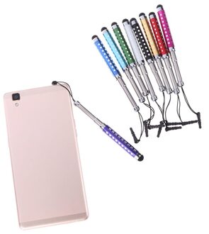 1Pcs Intrekbare Capacitieve Stylus Pen Touch Screen Tablet Pen Voor Iphone Ipad Tablet Pc Mobiele Telefoon zwart