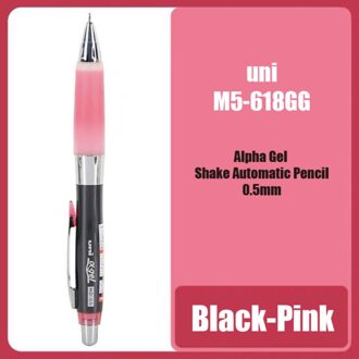 1Pcs Japan Uni M5-618GG Alpha Gel Schudden Automatische Potlood Vulpotlood 0.5Mm Kantoor Student School 9 Kleuren Beschikbaar zwart-roze