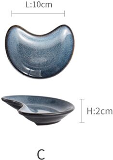 1Pcs Japanse Stijl Keramische Saus Schotel Ronde Vierkante Huishouden Hotel Kleine Schotel Kruiden Sojasaus Schotel Servies