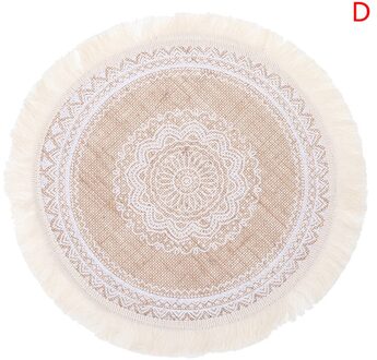 1Pcs Jute Placemats Foto Props Decoratie Tafel Placemat Antislip Thuis Linnen Stof Kom Cup Matten