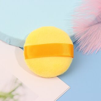 1Pcs Katoen Cosmetische Rookwolken Mini Make-Up Mengen Gezichtscrème Spons Make Up Gereedschap geel