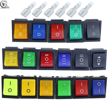 1pcs KCD4 Latching/Momentary Rocker Switch Power Switch I/O l/O/ll 4 Pins/6 Pins With Light 16A 250VAC/25A 250V 20A 125VAC