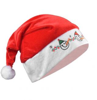 1Pcs Kerst Hoed Kerst Kerstman Pleuche Borduurwerk Pluche Hoed Xmas Supply Party Decoratie Jaar sneeuwman