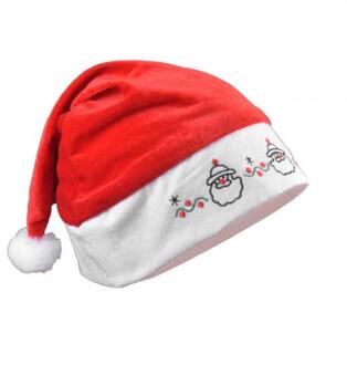 1Pcs Kerst Hoed Kerst Kerstman Pleuche Borduurwerk Pluche Hoed Xmas Supply Party Decoratie Jaar