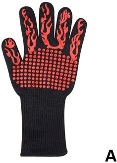 1Pcs Keuken Brandwerende Handschoenen Hittebestendige Dikke Grill Bakken Wanten Barbecue Voor Bbq Oven Schotel Handschoenen Gebraden Wassen Silico p2T3