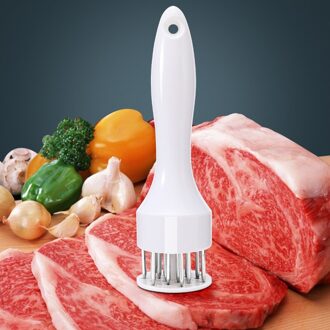 1Pcs Keuken Gadgets Beroep Vleesvermalser Naald Met Roestvrijstalen Keuken Accessoires Gereedschap Gebruiksvoorwerpen wit