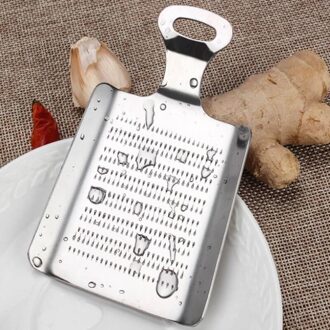 1Pcs Keuken Gereedschap Roestvrij Staal Gember Knoflook Wasabi Rasp Crusher Knoflookpers Apparaat Chopper Cutter Knoflook Dunschiller