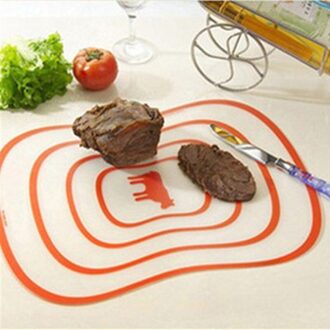 1Pcs Keuken Hakblokken Tool Flexibele Antislip Frosted Snijplank Groente Vlees Gereedschap Snijplanken Keuken Gereedschap oranje