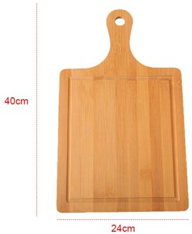 1Pcs Keuken Koken Snijplank Dikke Natuurlijke Snijplank Banboo Snijplank Bamboe Vierkante Opknoping Snijplank G339045
