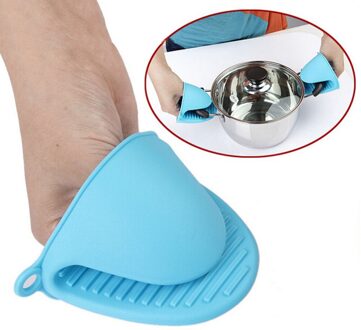 1Pcs Keuken Non-Slip Slip Ovenwanten Siliconen Handschoen Grip Oven Pannenlap Bakken Bbq Cook Gereedschap Willekeurige kleur