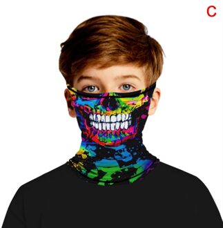 1Pcs Kind Halloween Zonnebrandcrème Masker Ademend Cover Gezicht Sjaal Rijden Hals Fietsen