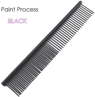 1pcs Kleurrijke Huisdier Kam Staal Verlies Hond Grooming Kam Haar Remover Kat Honden Borstel Katten Huisdieren acessorios Paint zwart