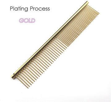 1pcs Kleurrijke Huisdier Kam Staal Verlies Hond Grooming Kam Haar Remover Kat Honden Borstel Katten Huisdieren acessorios Plating goud