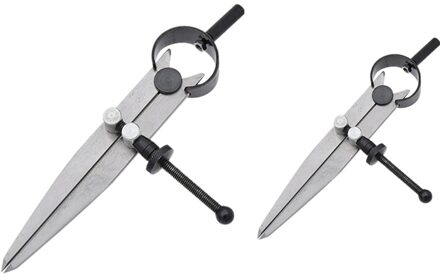 1Pcs Kraspen Divider Wiel Kompas Leer Steek Gat Afstand Meet Kompas Lederen Divider Diy Tool Voor School Office 1stk zwart