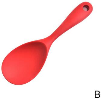1Pcs Lange Handvat Rijst Lepel Food Grade Siliconen Warmte Koken Accessoires Gereedschap Rijst Lepel Non-stick Keuken Slip a3J2 B