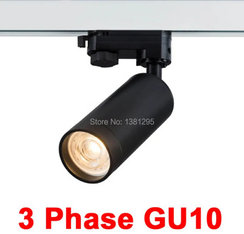 1PCS LED Rail Spots GU10 Fitting Ceiling Track Light Spotlight 1 3 Phase Fase 2 4 Wire White Black Tracklight Fixture