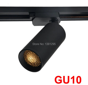 1PCS LED Rail Spots GU10 Fitting Track Light Matt Black White 1 3 Phase Tracklight Spotlight Home Store Shop Lamp System