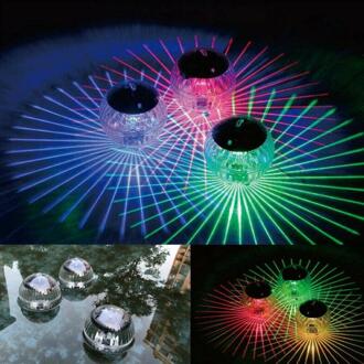 1Pcs Led Solar Power Lamp Multi Color Veranderende Water Drift Lamp Floating Light Waterdicht Voor Zwembad Tuin 01kleurrijk licht
