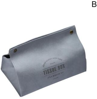 1Pcs Lederen Tissue Doos Auto Wc Pompen Doos Thuis Woonkamer Decoratie Pu Lederen Nordic Grote Tissue Opbergdoos 2