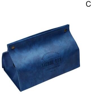1Pcs Lederen Tissue Doos Auto Wc Pompen Doos Thuis Woonkamer Decoratie Pu Lederen Nordic Grote Tissue Opbergdoos 3