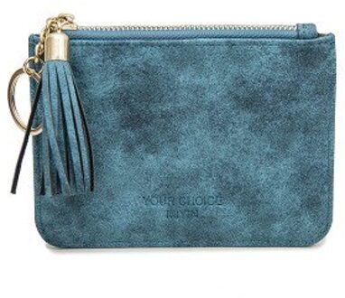 1Pcs Lederen Vrouwen Portefeuilles Korte Rits Kwastje Mini Portemonnee Vrouwen Portemonnee Vrouwelijke Kaarthouder Sleutelhanger Tas Kleine Portemonnee groen