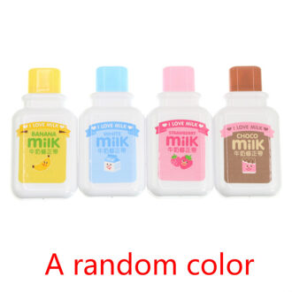 1Pcs Leuke Melk Correctie Tape Kawaii Cartoon Corrector Tape Voor Kinderen Meisjes School Kantoorbenodigdheden Correctie Supplies melk bottle