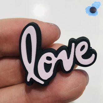 1Pcs Liefde Engels Letters Pvc Schoen Charmes Schoen Accessoires Decoratie Diy Polsbandjes Schoenen Kids Party watermeloen rood