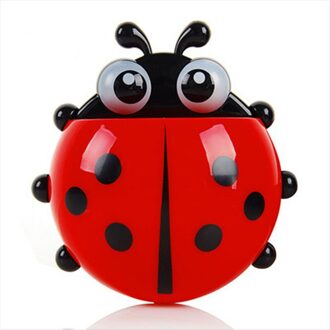 1Pcs Lieveheersbeestje Dier Insect Tandenborstelhouder Badkamer Cartoon Tandenborstel Tandpasta Muur Zuig Houder Rack Container Organizer