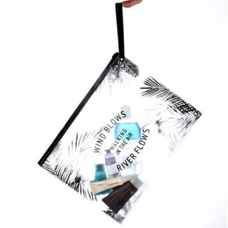 1Pcs Map Document Cosmetische Zak Pvc Make-Up Tas Borstel Zakken Organizer Toilettas Case Bag Coconut L