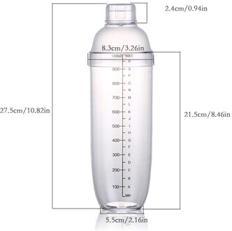 1Pcs Martini Cocktail Shaker Fles Schaal Champagne Wijn Drank Mixer Vruchtensap Sneeuw Gram Cup Bar Barman Tool 04