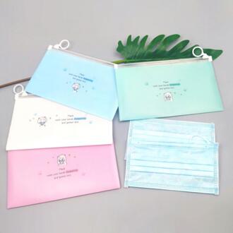 1Pcs Mask Cover Tas Draagbare Facemask Houder Gezichtsmasker Opbergdoos Case Besparen Masker Dozen Caja Para Guardar mascarillas 01 willekeurig kleur