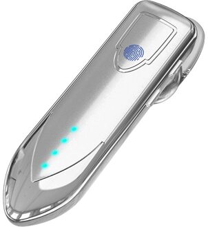 1Pcs Me-3 Bluetooth Oortelefoon V5.0 Draadloze Hoofdtelefoon Handsfree Headset 36H Muziek Oortelefoon Met Microfoon voor Business/Rijden 02 zilver