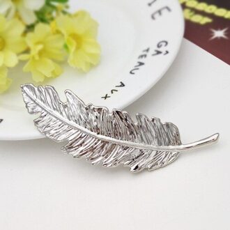 1Pcs Meisjes Beauty Mode Metalen Blad Vorm Haar Clip Haarspeldjes Crystal Parel Haarspeld Barrette Feather Hair Styling tool Leaf2