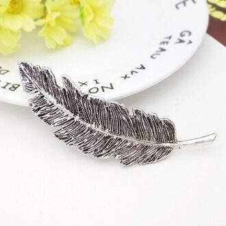 1Pcs Meisjes Beauty Mode Metalen Blad Vorm Haar Clip Haarspeldjes Crystal Parel Haarspeld Barrette Feather Hair Styling tool Leaf3